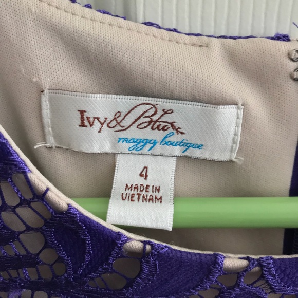 Ivy & Blu purple shift dress - Picture 3 of 7